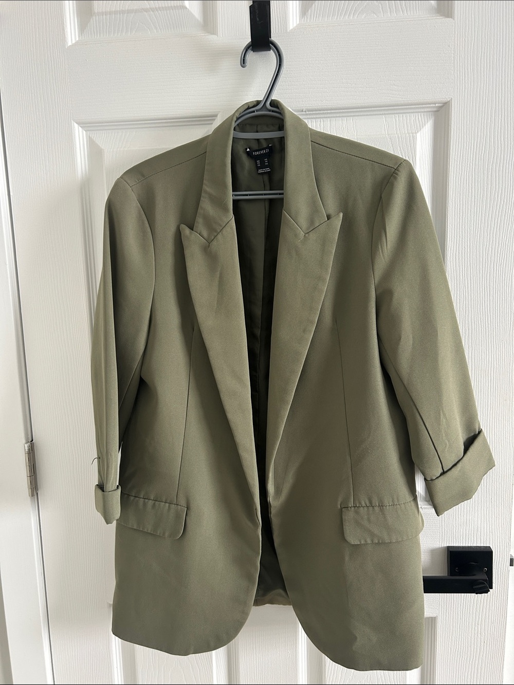 Forever 21 Olive Green Tailored Blazer